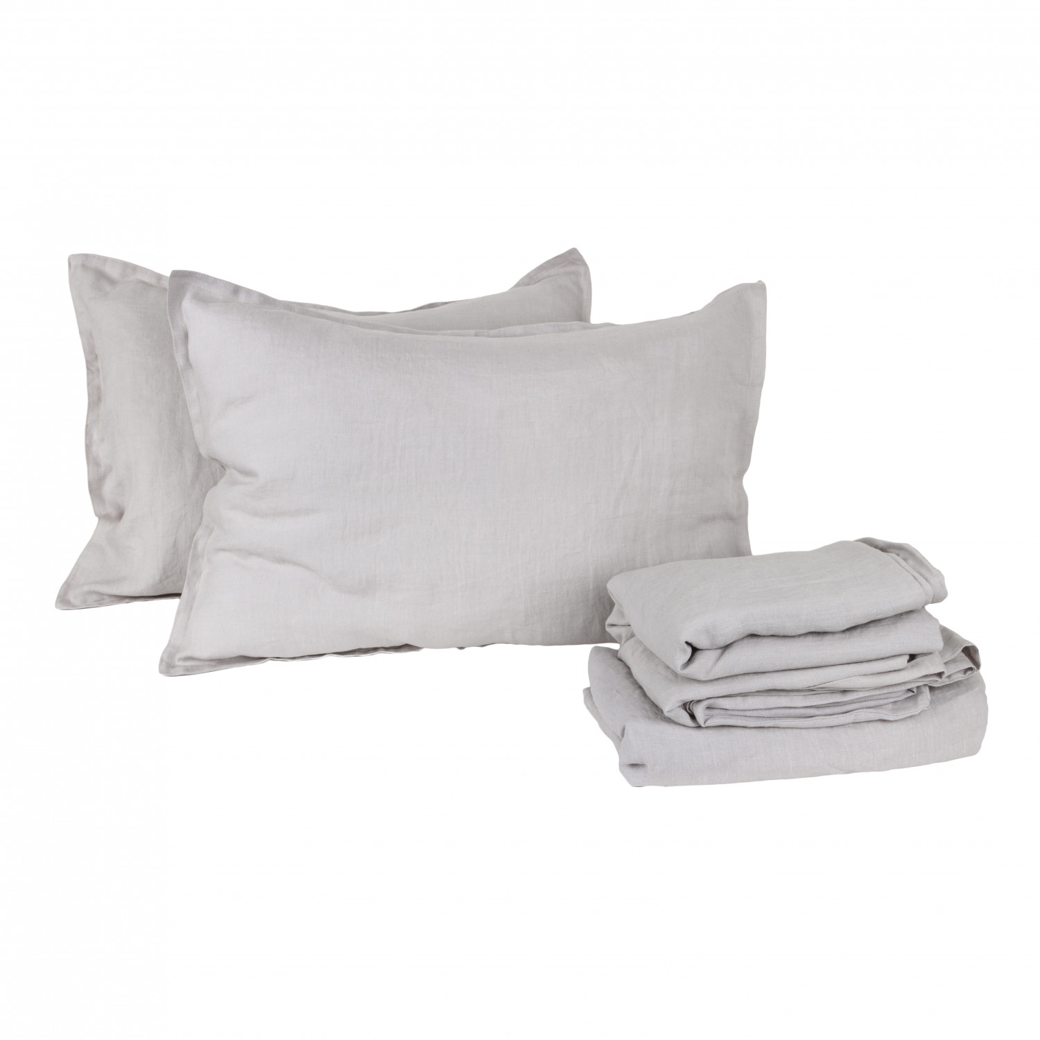Gray bed linen